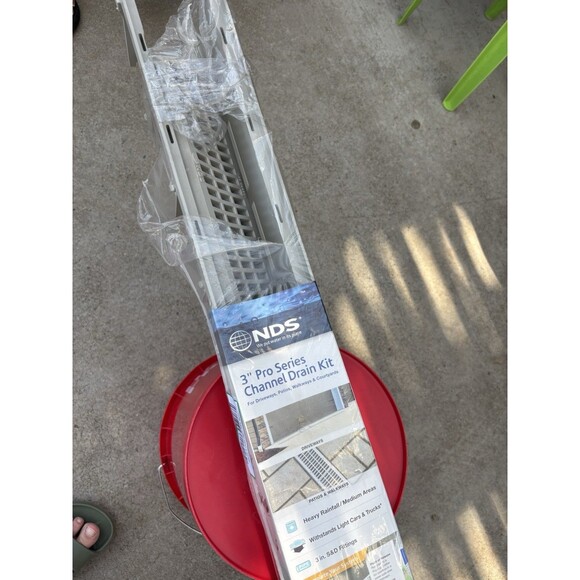 NDS 764 Pro Series 3" Channel Drain & Grate Kit Driveway Patio Walkway - Picture 2 of 8